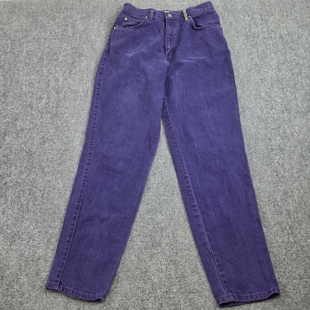 Vintage Levis 902 Jeans Womens 12 Purple Made USA High Waist Relaxed Tapered 90s